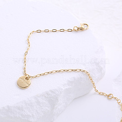 Stainless Steel Flat Round Charm Bracelets&nbsp;KQ8563