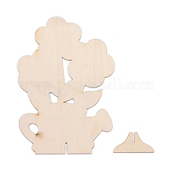 DIY Unfinished Wood Flowers in Jar Cutout&nbsp;LS-WOOD-P017-01