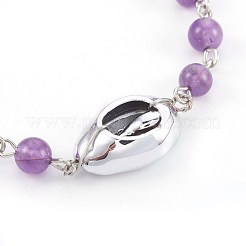 Natural Amethyst Beads Bracelets&nbsp;BJEW-JB03954-03
