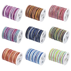 9 Rolls 9 Colors Segment Dyed Polyester Thread&nbsp;NWIR-YW0001-14