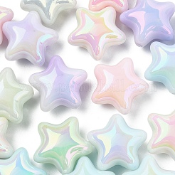 20Pcs UV Plating Acrylic Beads&nbsp;MACR-YW0004-23