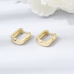 Brass Micro Pave Cubic Zirconia Hoop Earrings&nbsp;KK-CBA5585-09G