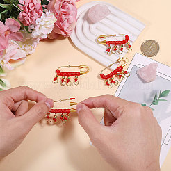 4Pcs Chinese Brass Safety Pins Findings&nbsp;JEWB-CA0001-71