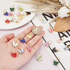24Pcs 12 Colors Alloy with Acrylic Shoe Charms&nbsp;HJEW-GO00004