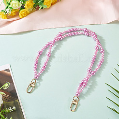 Round ABS Plastic Imitation Pearl Bead Bag Extender Chains&nbsp;HJEW-TAC0085