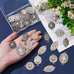 36Pcs 6 Styles Tibetan Style Zinc Alloy Connector Charms&nbsp;FIND-GA0005-52