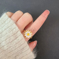 Daisy Rotatable Finger Ring for Women&nbsp;PW-WGB93E2-01