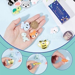 15Pcs 15 Style Food Grade Eco-Friendly Silicone Focal Beads&nbsp;SIL-SC0001-18