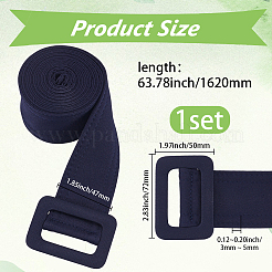 1Pc Cloth Waist Belts with Alloy Buckles for Coat&nbsp;AJEW-GF0015-07B