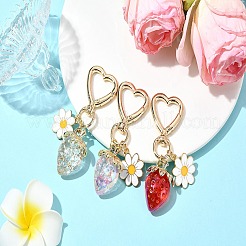 Acrylic Strawberry Pendant Decoration&nbsp;HJEW-SW00120-04