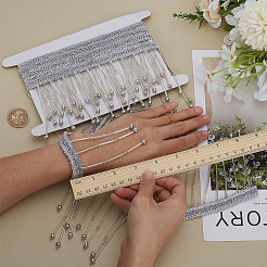 2M Glass Seed Bead Tassel Ribbons&nbsp;OCOR-FG0002-80A
