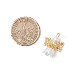 7Pcs 7 Colors Glass Seed Beaded Angel Pendants&nbsp;PALLOY-MZ00995