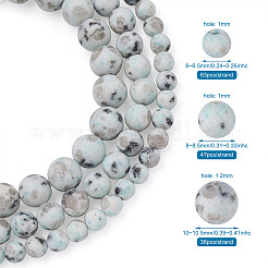 3 Strands 3 Style Natural Sesame Jasper/Kiwi Jasper Beads Strands&nbsp;G-YS0001-05