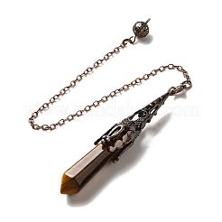Natural Tiger Eye Dowsing Pendulum Big Pendants&nbsp;G-H285-06R-02