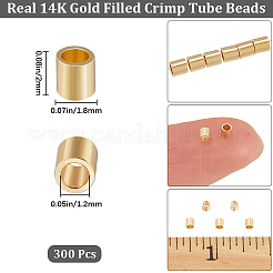 300Pcs Brass Crimp Beads&nbsp;KK-BBC0014-71