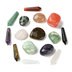 15Pcs 15 Styles Natural Mixed Gemstone Beads&nbsp;G-FS0005-81
