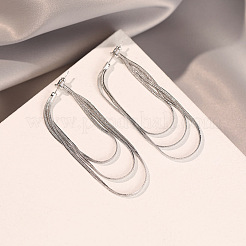 Brass Snake Chain Stud Earrings&nbsp;FS-WG84173-01