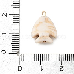 Brass & Resin Pendants&nbsp;KK-CBA74BF-07G