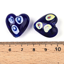 Handmade Millefiori Glass Beads&nbsp;LAMP-N024-43B