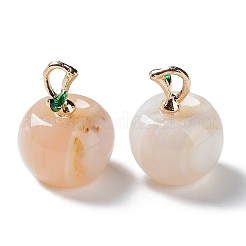 Natural Cherry Blossom Agate Pendants&nbsp;G-P499-01G-17