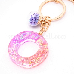 Resin Keychains&nbsp;KEYC-WH0020-12O
