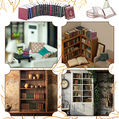 16 Sets 8 Styles Paper Book for Dollhouses&nbsp;AJEW-WR0004-11