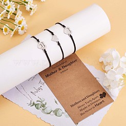 3Pcs 3 Style 430 Stainless Steel Heart Link Bracelets Set&nbsp;JB724A