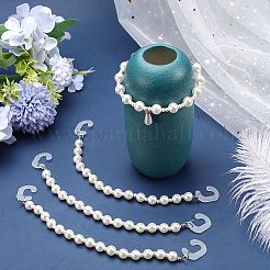 2 Sets Plastic Imitation Pearl Shoe Chains with Hook&nbsp;FIND-CP0001-91A