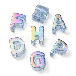 UV Plating Rainbow Iridescent Acrylic Beads&nbsp;OACR-C012-02J-1