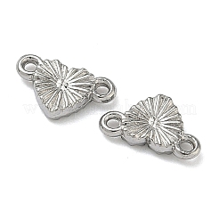 304 Stainless Steel Textured Heart Links Connector Charms&nbsp;STAS-D211-14A-P
