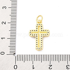 Brass Micro Pave Cubic Zirconia Pendants&nbsp;KK-D325-43G