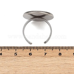 304 Stainless Steel Cuff Ring Components&nbsp;STAS-D372-07P-08
