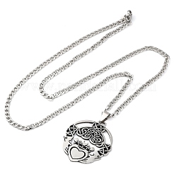 201 Stainless Steel Pendant Necklaces&nbsp;LS-NJEW-C066-12P