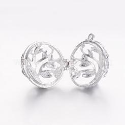 Brass Cage Pendants&nbsp;KK-K173-03S