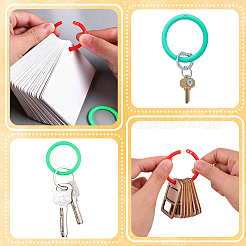 80Pcs 8 Colors Plastic Loose Leaf Book Binder Hinged Rings&nbsp;FIND-SP0004-81