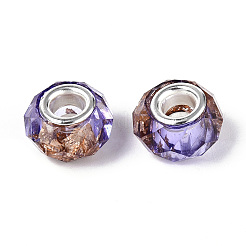Transparent Resin Rondelle European Beads&nbsp;LS-RESI-N044-01H