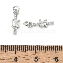 SHEGRACE Brass Micro Pave Cubic Zirconia Pendants&nbsp;XGRQ3D567-511P