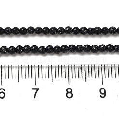 Synthetic Blue Goldstone Beads Strands&nbsp;G-B090-A07-01