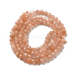 Natural Peach Moonstone Beads Strands&nbsp;X-G-J400-E16-02-3MM-01