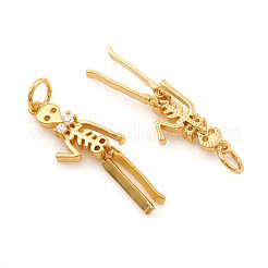 Halloween Brass Micro Pave Cubic Zirconia Pendants&nbsp;ZIRC-G169-09G