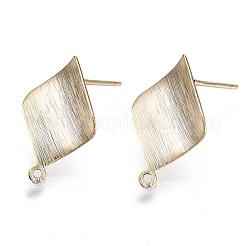 Brass Stud Earring Findings&nbsp;X-KK-T056-28G-NF