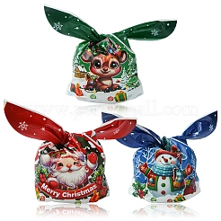60Pcs 3 Colors Christmas Theme Rabbit Shaped Candy Plastic Bags&nbsp;ABAG-FS0001-05