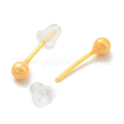 Hypoallergenic Bioceramics Zirconia Ceramic Round Ball Stud Earrings&nbsp;EJEW-Q768-18E