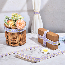 3 Yards Vintage Jacquard Polyester Ribbon&nbsp;SRIB-WH20020-020G