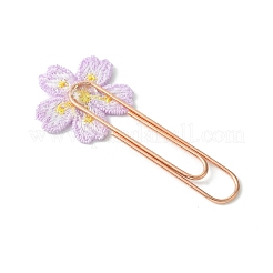 Polyester Embroidered Flower Bookmarks&nbsp;AJEW-JK00280