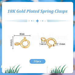 50Pcs Brass Spring Ring Clasps&nbsp;KK-PH0013-18