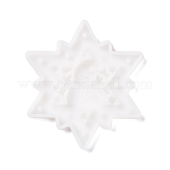 Snowflake with Snowman Pendant Silicone Molds&nbsp;DIY-K051-29