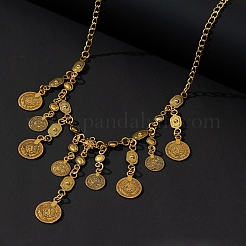 Ethnic Style Zinc Alloy Coin Tassel Bib Necklaces for Women&nbsp;FS-WG93FDD-01
