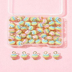 50Pcs Transparent Stripe Resin Charms&nbsp;PALLOY-FS00041-01