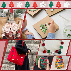 Christmas Theme Wood Button&nbsp;WOOD-WH0347-14